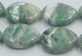 CCJ52 15.5 inches 18*25mm flat teardrop African jade gemstone beads