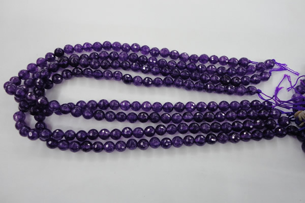 CCN1253 15.5 inches 8mm faceted round candy jade beads wholesale