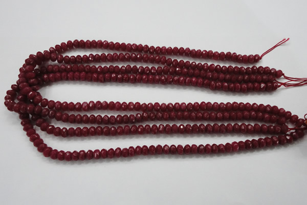 CCN1352 15.5 inches 4*6mm faceted rondelle candy jade beads