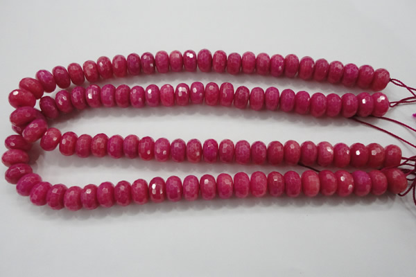 CCN1365 15.5 inches 8*12mm faceted rondelle candy jade beads