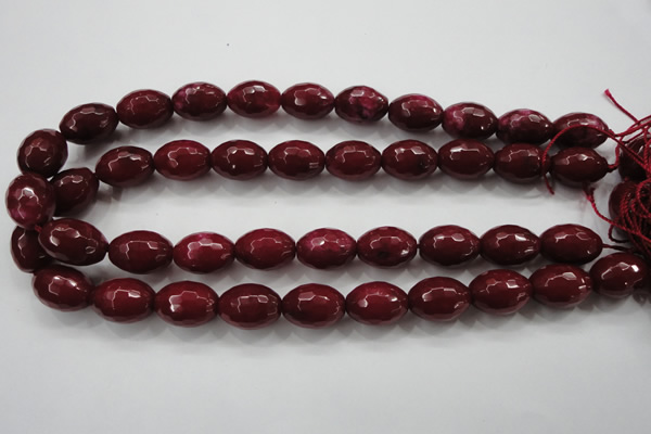 CCN1465 15.5 inches 13*18mm faceted rice candy jade beads wholesale