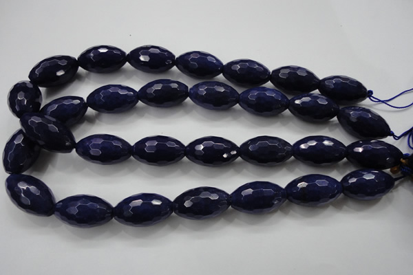 CCN1479 15.5 inches 15*25mm faceted rice candy jade beads wholesale