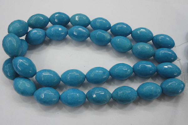 CCN1497 15.5 inches 18*25mm faceted rice candy jade beads wholesale