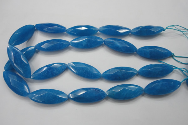 CCN1551 15.5 inches 15*40mm faceted marquise candy jade beads