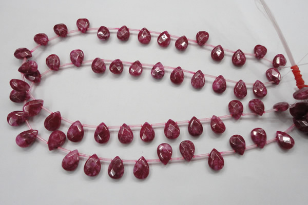 CCN1581 15.5 inches 10*14mm briolette candy jade beads wholesale