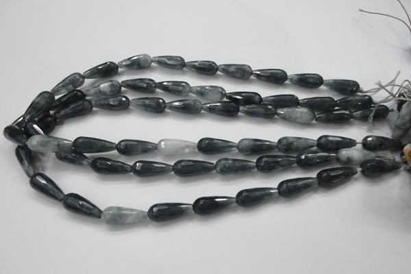 CCN1608 15.5 inches 8*20mm faceted teardrop candy jade beads