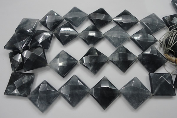 CCN1636 15.5 inches 25*25mm faceted diamond candy jade beads