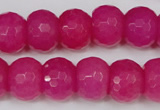 CCN165 15.5 inches 12*16mm faceted rondelle candy jade beads