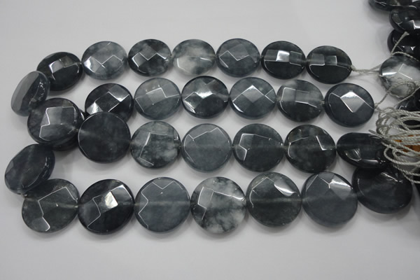 CCN1654 15.5 inches 25mm faceted coin candy jade beads