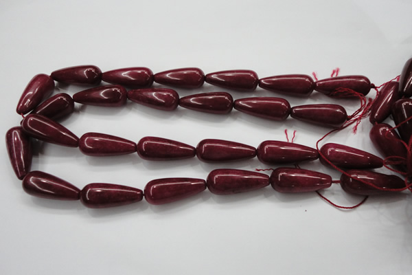CCN1674 15.5 inches 12*30mm teardrop candy jade beads wholesale