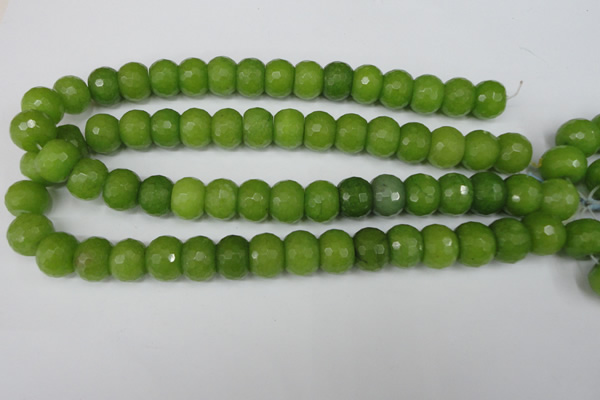 CCN171 15.5 inches 12*16mm faceted rondelle candy jade beads