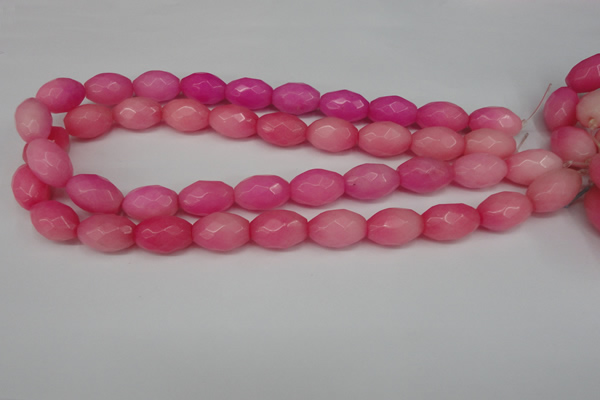CCN180 15.5 inches 13*18mm faceted rice candy jade beads