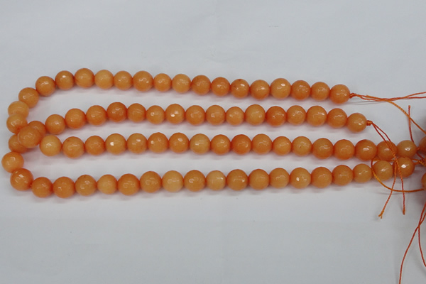 CCN1823 15 inches 10mm faceted round candy jade beads wholesale