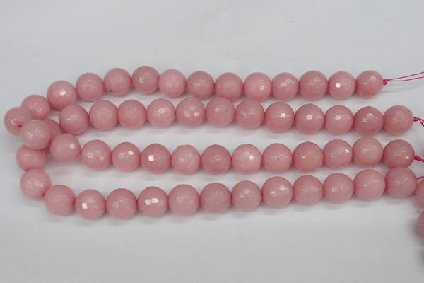 CCN1835 15 inches 14mm faceted round candy jade beads wholesale