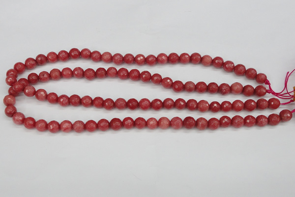 CCN1842 15 inches 8mm faceted round candy jade beads wholesale