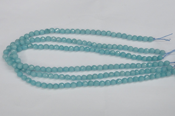 CCN1861 15 inches 6mm faceted round candy jade beads wholesale