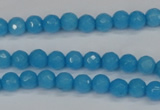 CCN1870 15 inches 4mm faceted round candy jade beads wholesale