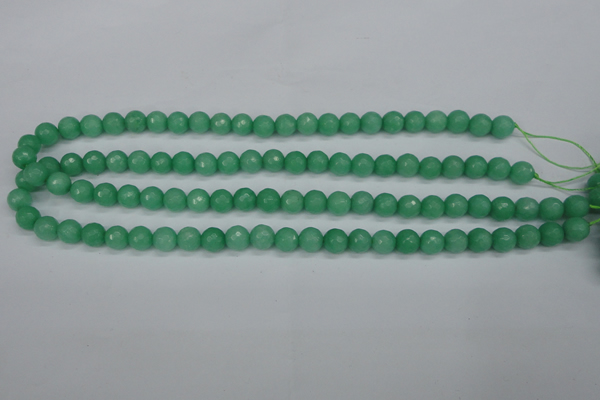 CCN1882 15 inches 8mm faceted round candy jade beads wholesale