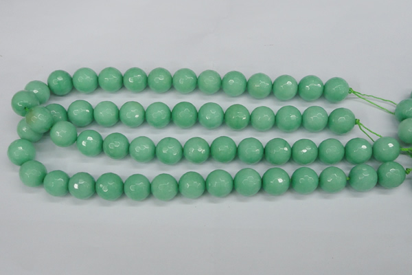CCN1885 15 inches 14mm faceted round candy jade beads wholesale