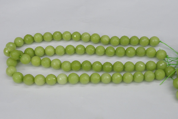 CCN1904 15 inches 12mm faceted round candy jade beads wholesale