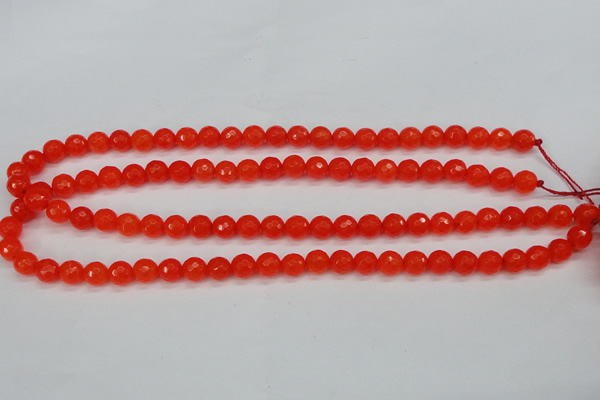 CCN1951 15 inches 6mm faceted round candy jade beads wholesale