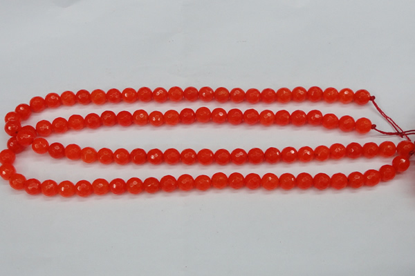CCN1952 15 inches 8mm faceted round candy jade beads wholesale
