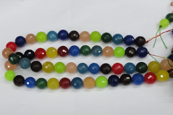 CCN1985 15 inches 14mm faceted round candy jade beads wholesale
