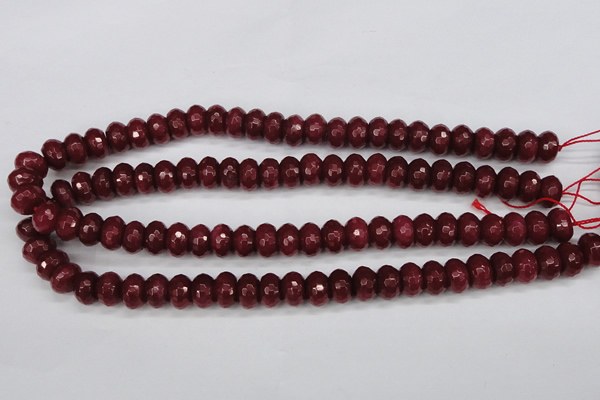 CCN1992 15 inches 8*12mm faceted rondelle candy jade beads wholesale