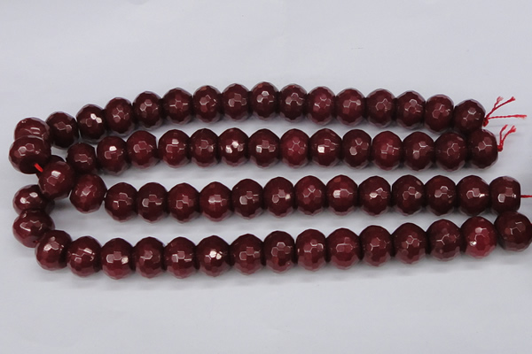 CCN1994 15 inches 12*16mm faceted rondelle candy jade beads wholesale