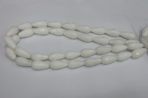 CCN201 15.5 inches 12*22mm faceted teardrop candy jade beads