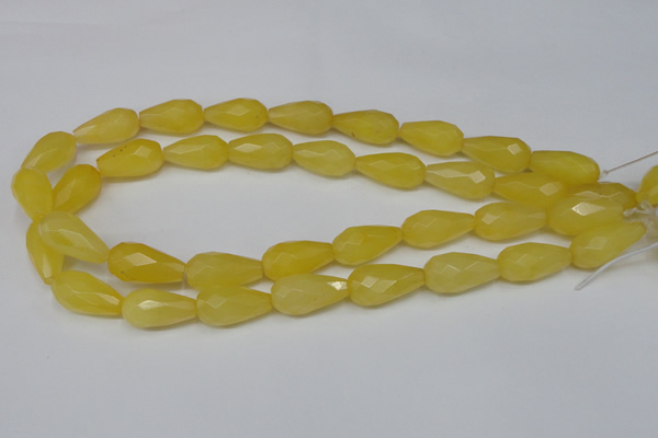 CCN202 15.5 inches 12*22mm faceted teardrop candy jade beads
