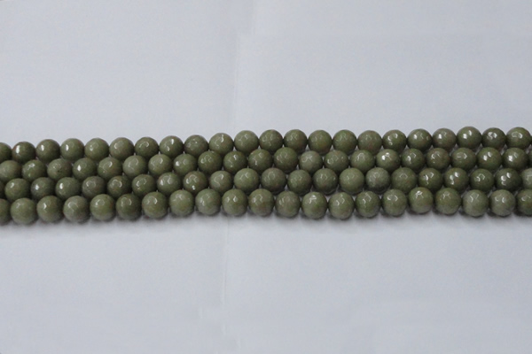 CCN2023 15 inches 6mm faceted round candy jade beads wholesale