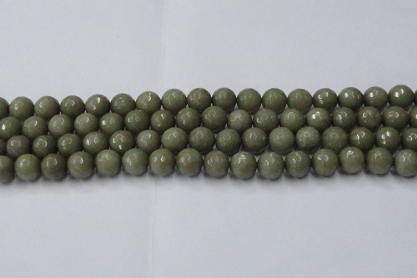 CCN2026 15 inches 12mm faceted round candy jade beads wholesale