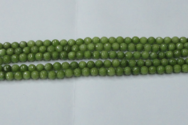CCN2037 15 inches 6mm faceted round candy jade beads wholesale