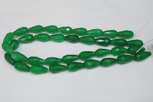 CCN204 15.5 inches 12*22mm faceted teardrop candy jade beads