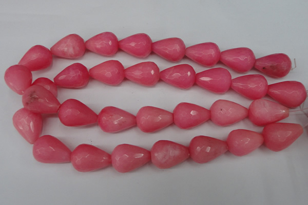 CCN208 15.5 inches 18*25mm faceted teardrop candy jade beads