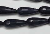 CCN2153 15.5 inches 10*25mm faceted teardrop candy jade beads