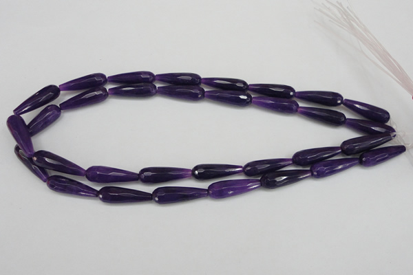 CCN2171 15.5 inches 8*25mm faceted teardrop candy jade beads