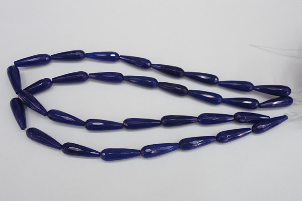 CCN2172 15.5 inches 8*25mm faceted teardrop candy jade beads