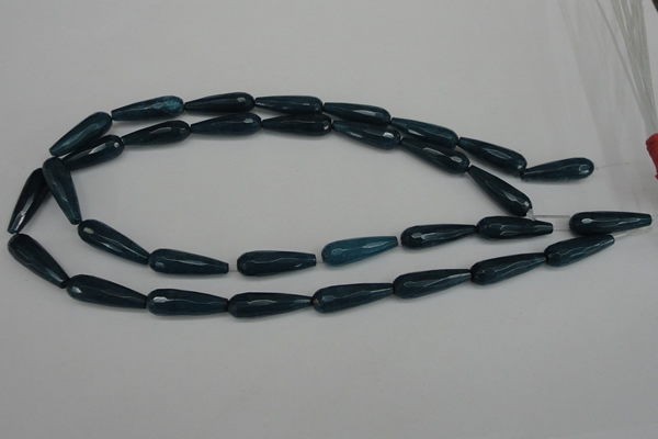 CCN2175 15.5 inches 8*25mm faceted teardrop candy jade beads