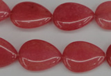 CCN2186 15.5 inches 15*20mm flat teardrop candy jade beads