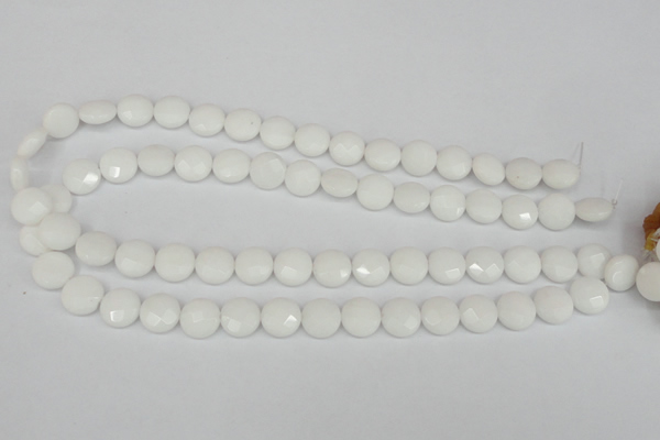 CCN2230 15.5 inches 12mm faceted coin candy jade beads wholesale