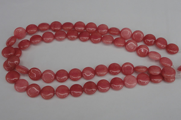 CCN2238 15.5 inches 14mm faceted coin candy jade beads wholesale