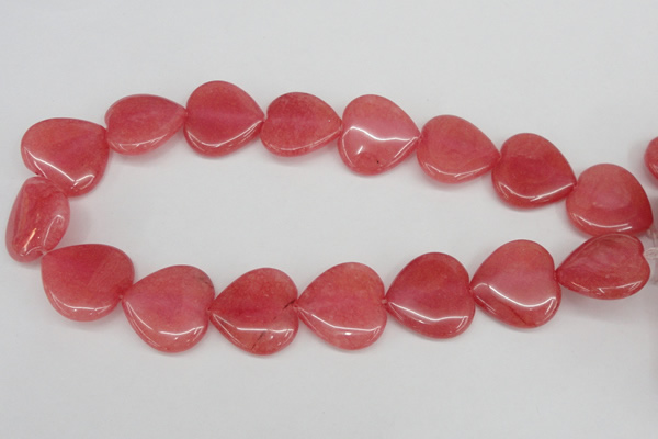 CCN2242 15.5 inches 25*25mm heart candy jade beads wholesale