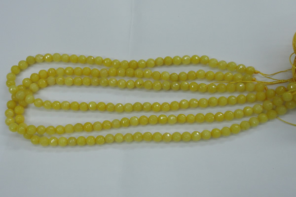 CCN2254 15.5 inches 6mm faceted round candy jade beads wholesale