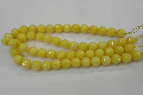 CCN2257 15.5 inches 12mm faceted round candy jade beads wholesale
