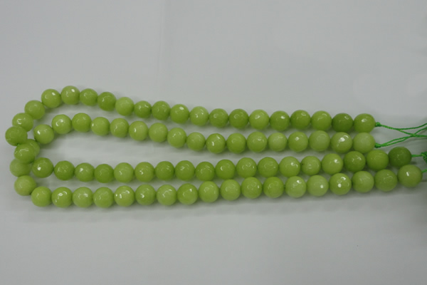 CCN2273 15.5 inches 10mm faceted round candy jade beads wholesale