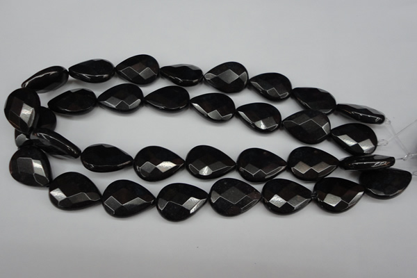 CCN2336 15.5 inches 18*25mm faceted flat teardrop candy jade beads