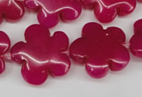 CCN2342 15.5 inches 20mm carved flower candy jade beads wholesale