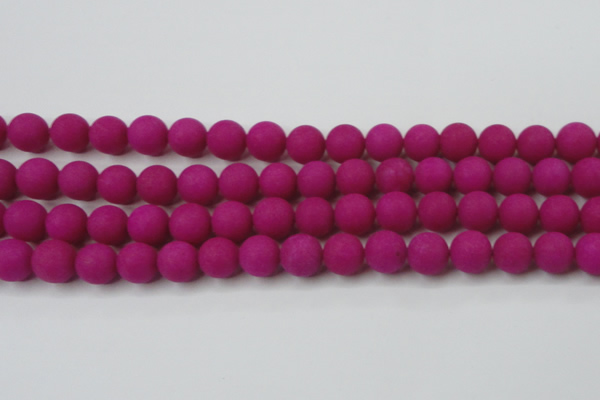 CCN2404 15.5 inches 4mm round matte candy jade beads wholesale